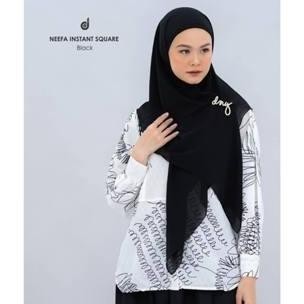 Terjangkau Deenay Hijab Neefa Instan Square Kerudung Segiempat Finishing Sewing