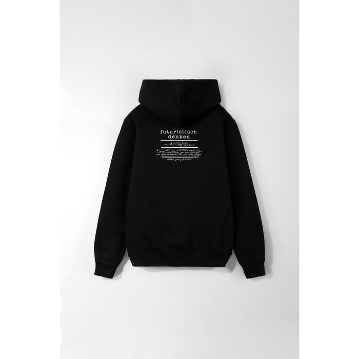 Arkline Futuristisch Pullover Hoodie Black