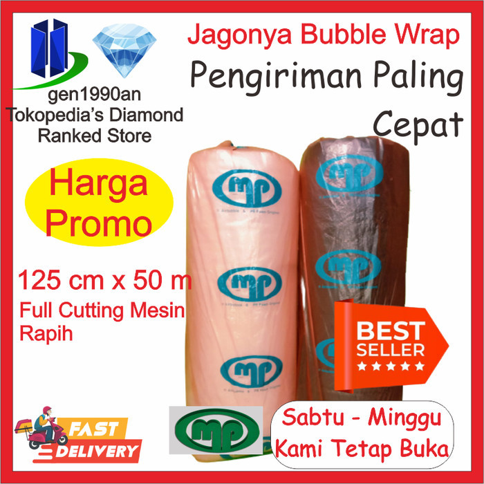 

Plastik Bubble Wrap 50 M X 125 Cm Tebal Murah Mulia Pak Tomang -Orge