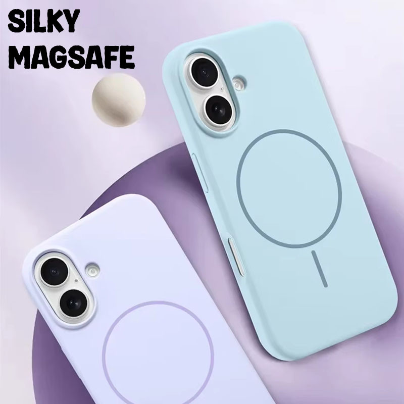 NEW SILKY MAGSAFE Case iPhone 15 15+ Plus 14 14+ Plus 13 12 11 Pro Pro Max Softcase Casing HP Cover 