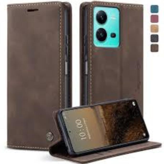 Siap Kirim VIVO V25 Flip Wallet Caseme Leather Case Cover Sarung Dompet Kulit