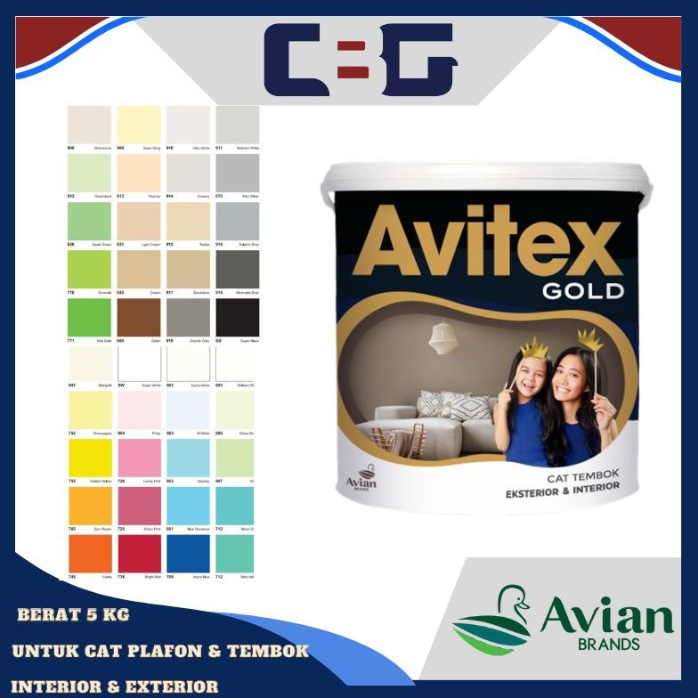 Avitex Gold Tembok Interior & Exterior 5 Kg Avian