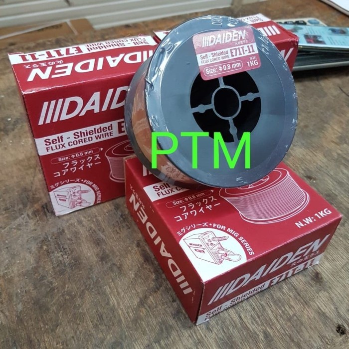 Kawat Las Flux Core Wire 0,8Mm E71T-11 Daiden Migi 130 Redbo Mig 120