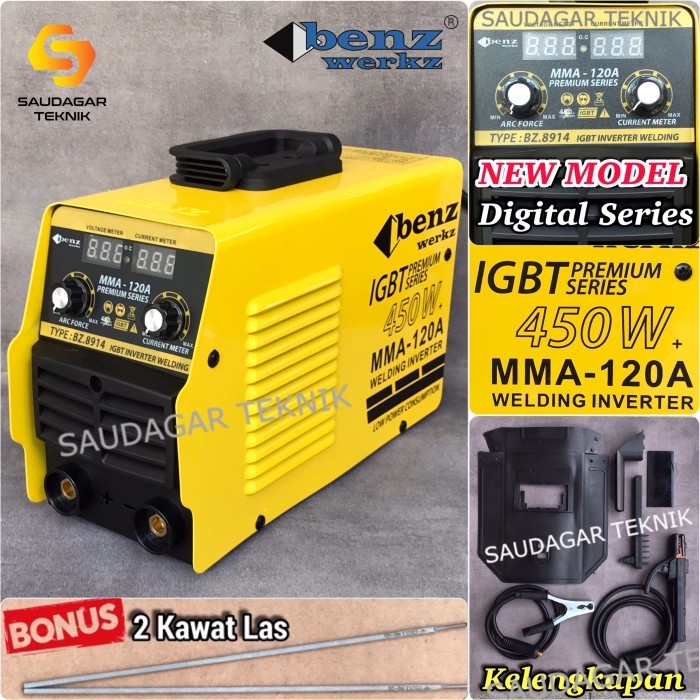 Mesin Las 120A 450 Watt Benz Trafo Las Inverter Hemat Listrik 450 Watt
