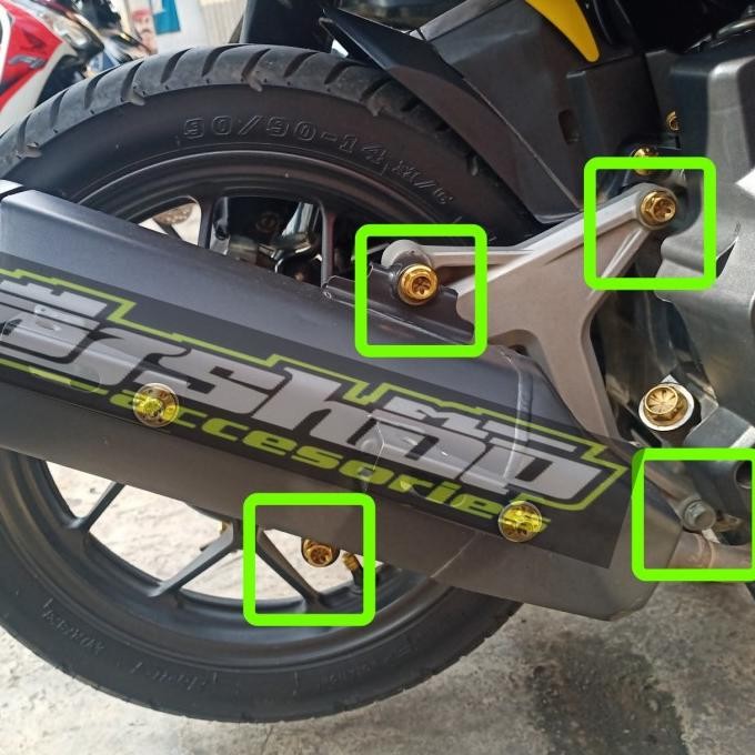 Spesial Set Baut Knalpot Vario 125/150 Probolt Knalpot Vario 125 150 All Serie