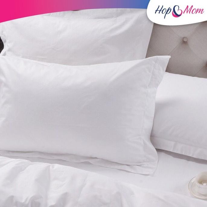 Grosir Sprei Set Hotel Sepre Bed Sheet Sprey Dobby Putih Polos - Hop & Mom