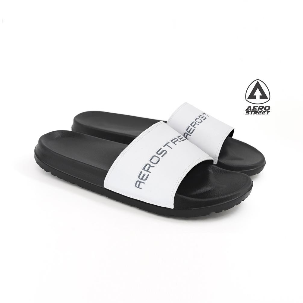 PROMO Aerostreet 39-44 Calvin Hitam Putih - Sandal Selop Pria Wanita BAAAA -98