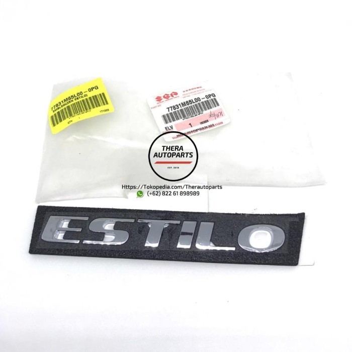 Emblem Logo "Estilo" Suzuki Karimun Estilo Original SGP