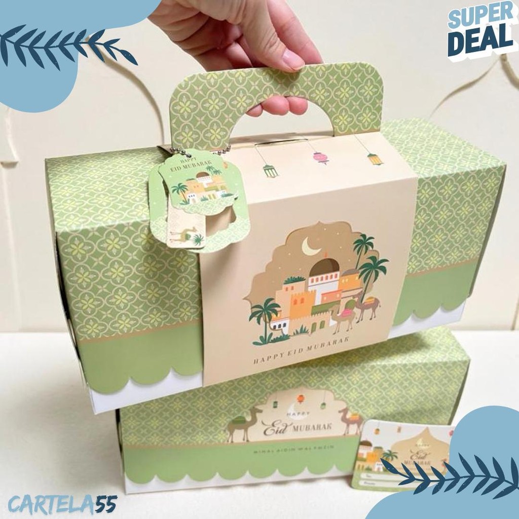 

5 Set Box Tenteng Chana 27.5X9.5X13Cm Box Lebaran Idul Fitri 3 Toples 500/600/800Ml Mr1 Terlengkap Dan Termurah