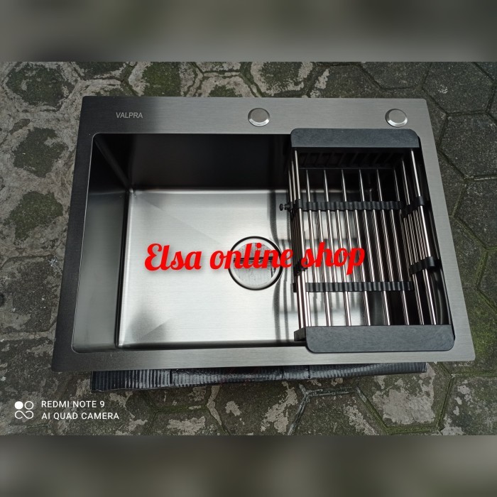 Kitchen Sink Valpra 6045 Black /Bak Cuci Piring 6045 Hitam