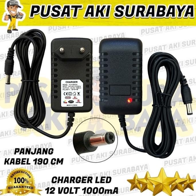 charger baterai 12 volt flh 12v 1ah adaptor mobilan aki anak charge mobil mainan rc ride on car car 