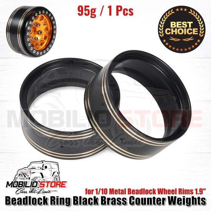 Promo Beadlock Ring Black Brass Counter Weights 1.9 for Metal Beadlock Rims COD