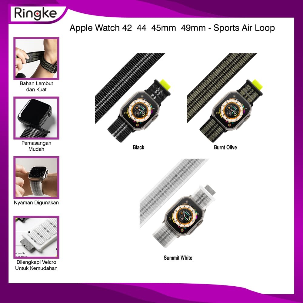 Casing Ringke Apple Watch Sports Watch Strap Air Loop Tali Jam Tangan