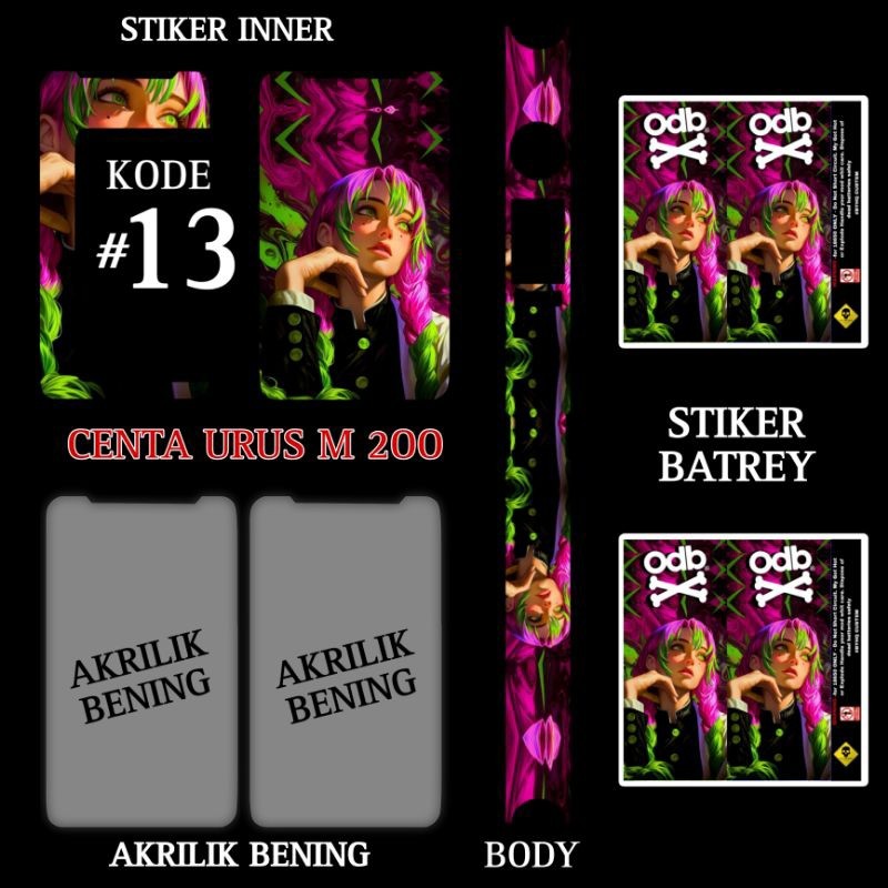

Premium Cut - Stiker Inner Satu Paket M200 13 Garskin Stiker / Case Custom Terlaris 2PCS/ Fullbody