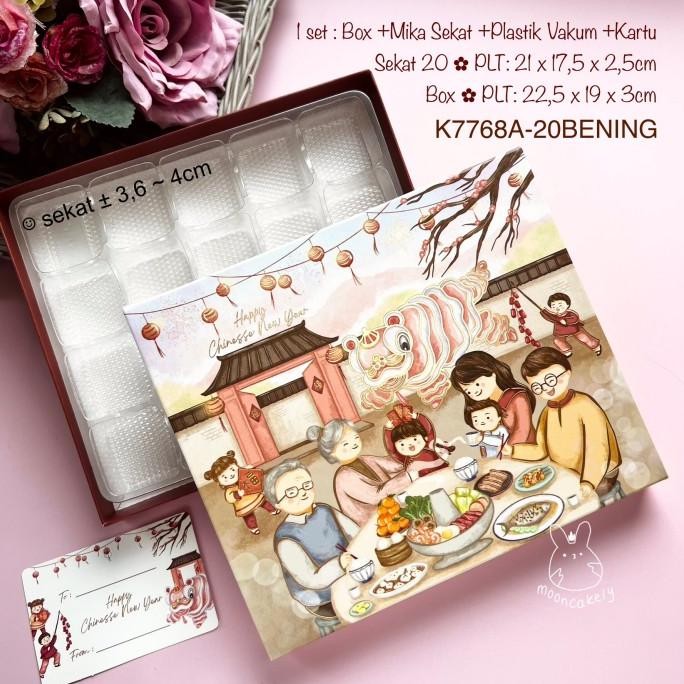 

Promo (10Pcs) K7768 Kotak Imlek +Mika Sekat Nastar/ Lapis Legit/ Mochi/ Sincia