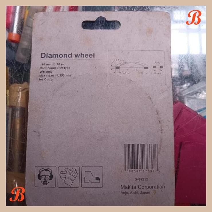 

| TTC | PISAU DIAMOND CUTTING WET MAKITA D-05212 110X20MM