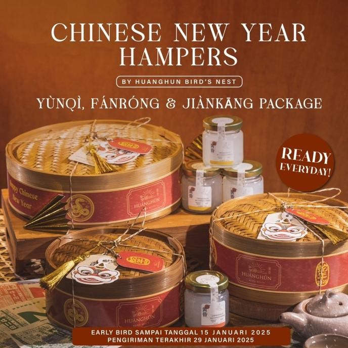 

Sale Huanghun Birdnest Chinese New Year Hampers (Cny Imlek Sincia Hampers) Sarang Burung Walet, Murah, Berkualitas, Ready Everyday, Natural Dan Alami