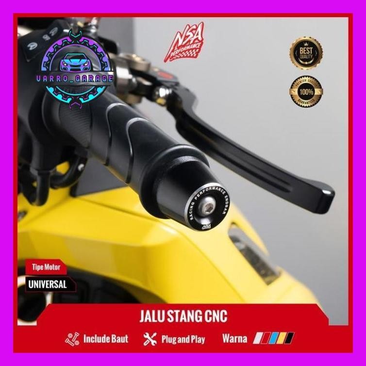 NSA JALU STANG FULL CNC VARIO AKSESORIS MOTOR ALMUNIUM CNC VARIO 160 ALL NEW BEAT BEAT DELUXE BEAT S