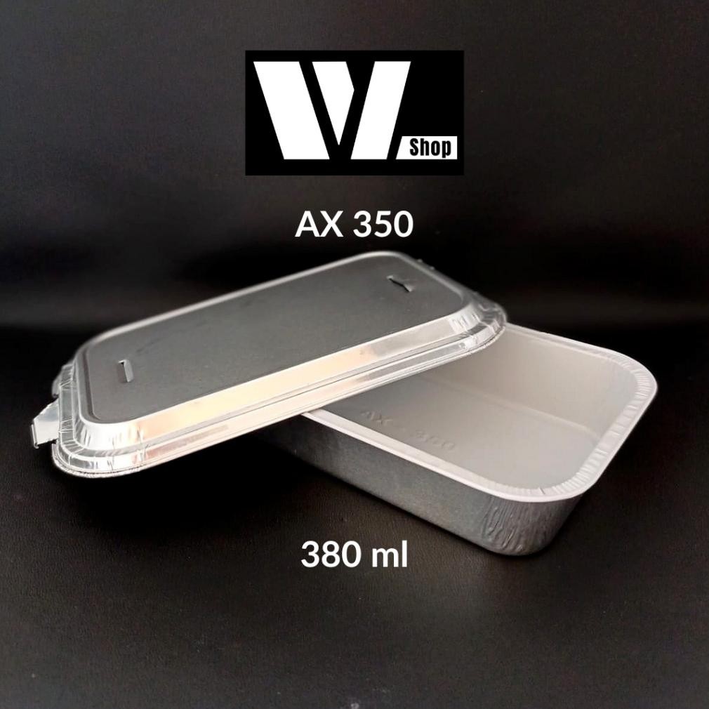Bisa COD Aluminium Tray 380ml Kotak Dimsum AX350 / Alumunium Foil Box AX 350 Alu Tray Aluminium Foil