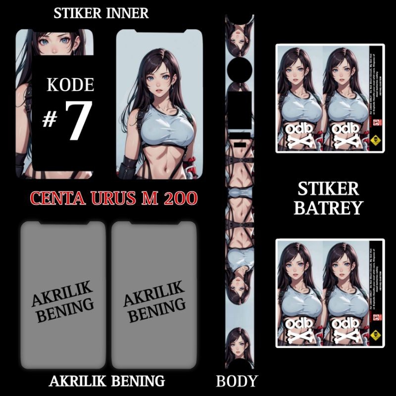 

Premium Cut - Stiker Vnil M200 Bonus Akrilik Bening Kode 7 Garskin Stiker / Case Custom Terlaris 2PCS/ Fullbody