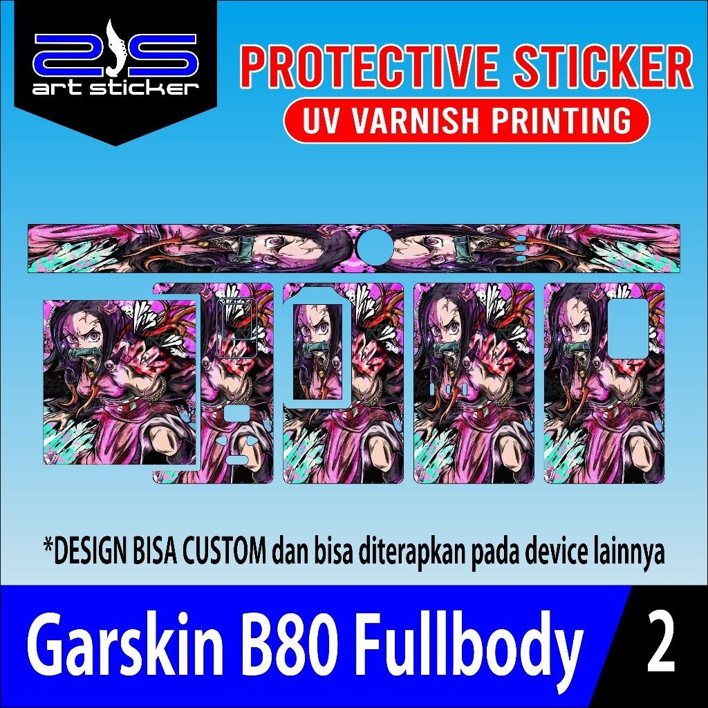 

Premium Cut - Stiker B80 Kuromi Uv Varnish Printing Nezuko Garskin Stiker / Case Custom Terlaris 2PCS/ Fullbody