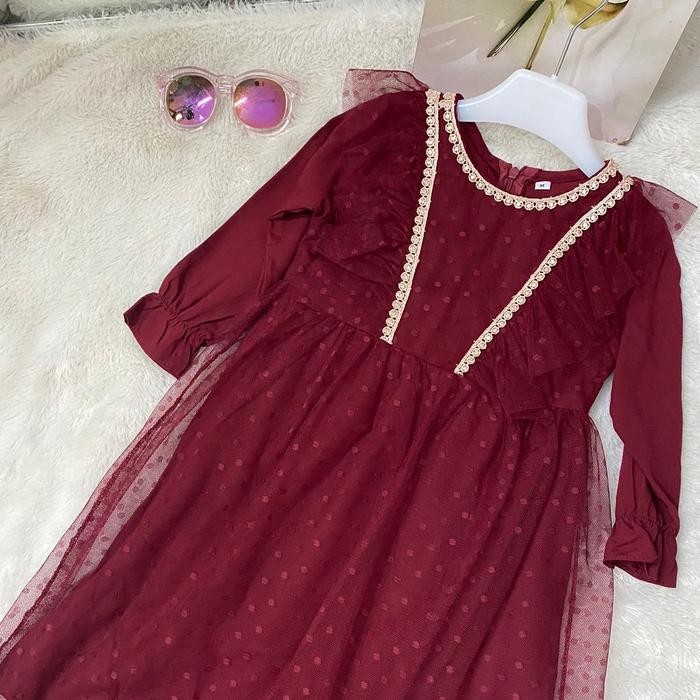 Gamis Anak Izma Tille Polkadot Asli 100%