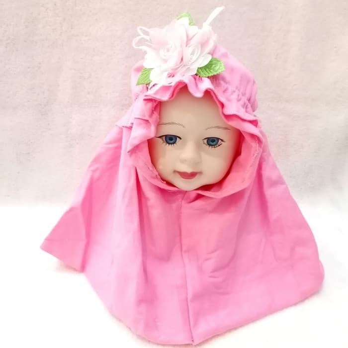 Jilbab - Kerudung Bayi - Eeru Baby - Bunga Mekar . Asli 100%