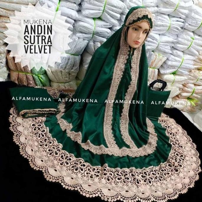 Mukena dewasa andin ikatan cinta jumbo kd full renda seroja terbaru mukena prada keong seroja andin 