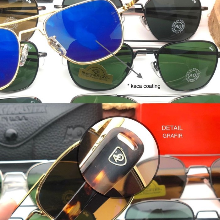 Kacamata AMERICAN OPTICAL AO SIZE 57 Pilot Aviator HI