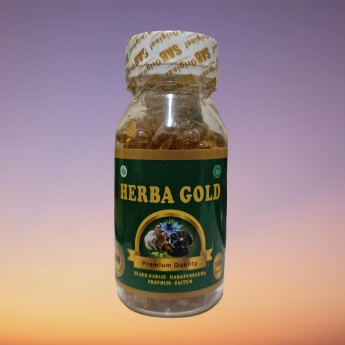 

ORIGINAL HERBA GOLD 100 KAPSUL BLACK GARLIC HABBATUSSAUDA PROPOLIS ZAITUN PREMIUM