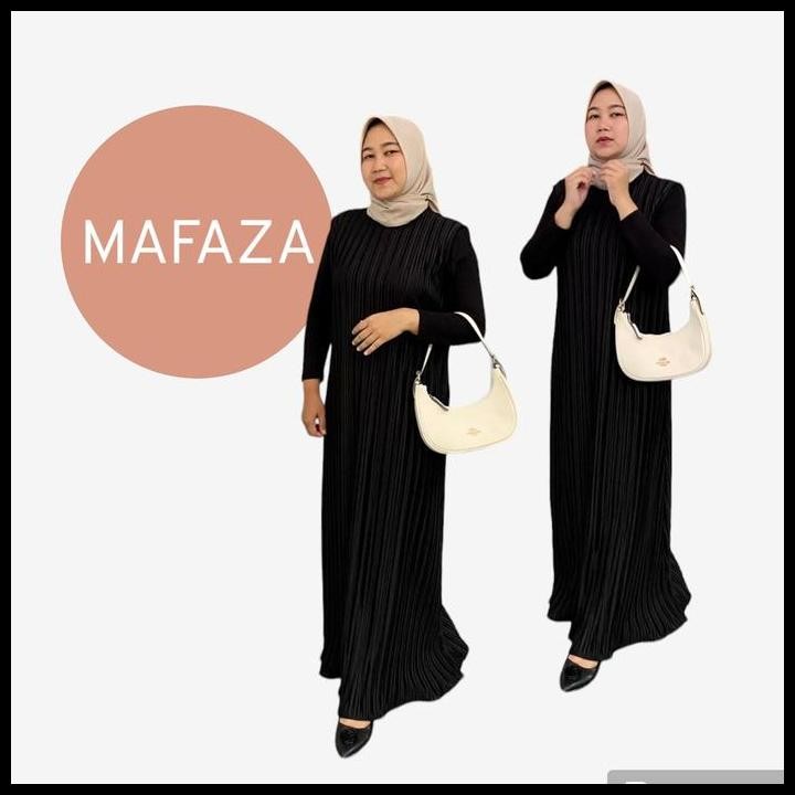 Terlaris Inner Dress Plisket Oversize - Gamis Plisket Tanpa Lengan Casual - Inner Long Jumbo Plisket