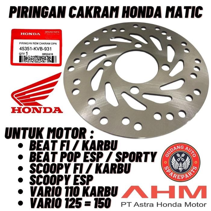 AHM Part Piringan Cakram Depan Honda Beat FI ESP Pop Karbu Vario 110 125 150 Scoopy FI ESP Karbu