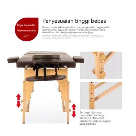 HIGHLINE FOLDING BEAUTY BED MEJA PIJAT PORTABLE UNTUK SPA KASUR SPA