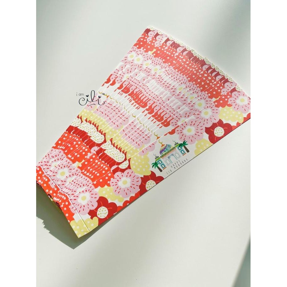

><><><] (BELT IF008) label toples selongsong idulfitri lebaran FLOWERY