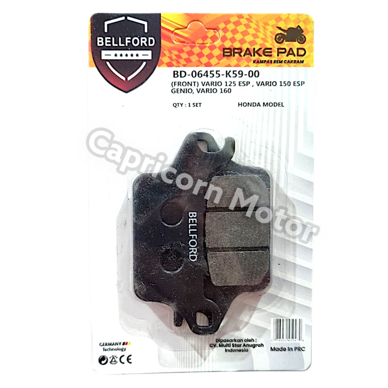 DISPAD KAMPAS REM DEPAN VARIO 150 NEW 125 ESP GENIO VARIO 160 DISC PAD BELLFORD