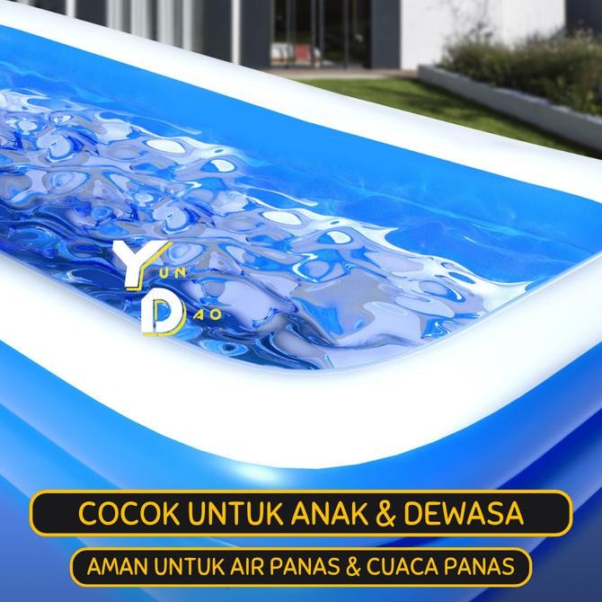 KOLAM RENANG KARET ANAK/DEWASA JUMBO KOLAM POMPA TIUP INFLATABLE POOL GM
