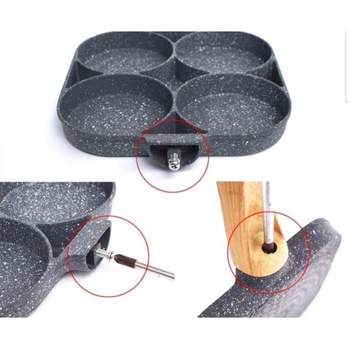 Wajan Panci Cetakan Kue Telur Ceplok Dadar 4 In 1 Omelette Pan Mini