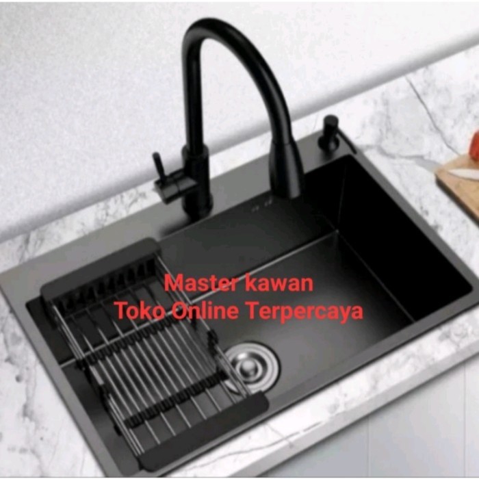 Paket Kitchen Sink Stainless JKM 5243 BLACK /Sink JKM 5243 HITAM