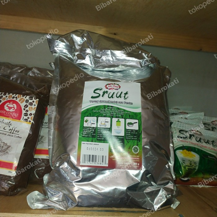 

BARANG TERLARIS NEW Mr Food Sruut Tepung Dawet Pandan Vanila Frambozen 1000 gr 1Kg
