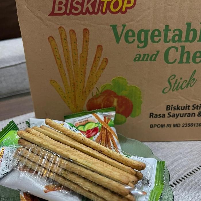 

BARANG TERLARIS 1 karton stick vegetable cheese biskitop isi 40picis - bisa COD