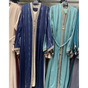 MUSLIM - ABAYA ARAB INNER + OUTER LIST GOLD MEWAH // ABAYA LEBARAN VIRAL // ABAYA IMPORT MESIR ORIGI