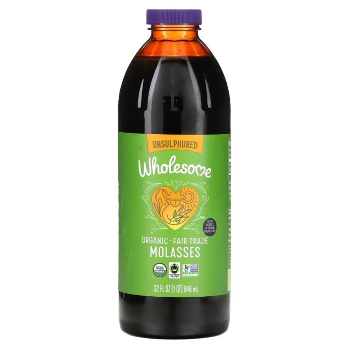 Wholesome Sweeteners, Organic Molasses, Unsulphured (946 ml)