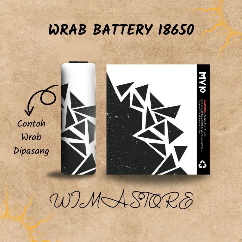 

Premium Cut - Stiker Wrap Baterai 18650 V2 Abstrak Untuk Melindungi 9 Garskin Stiker / Case Custom Terlaris 2PCS/ Fullbody