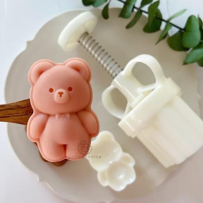 Grosir Cetakan Mooncake Beruang / Cetakan Cookies Kue Kering Bear Lucu
