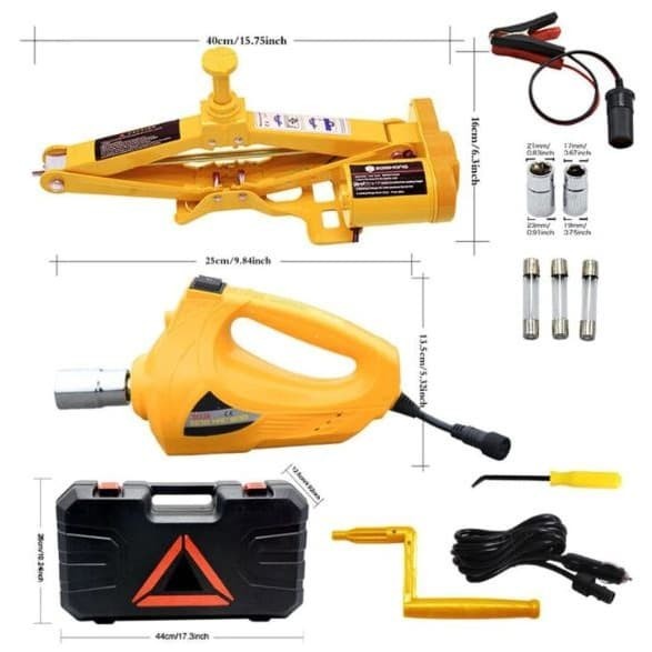 DONGKRAK ELEKTRIK - ELECTRIC CAR JACK 2 TON SET PEMBUKA BAUT