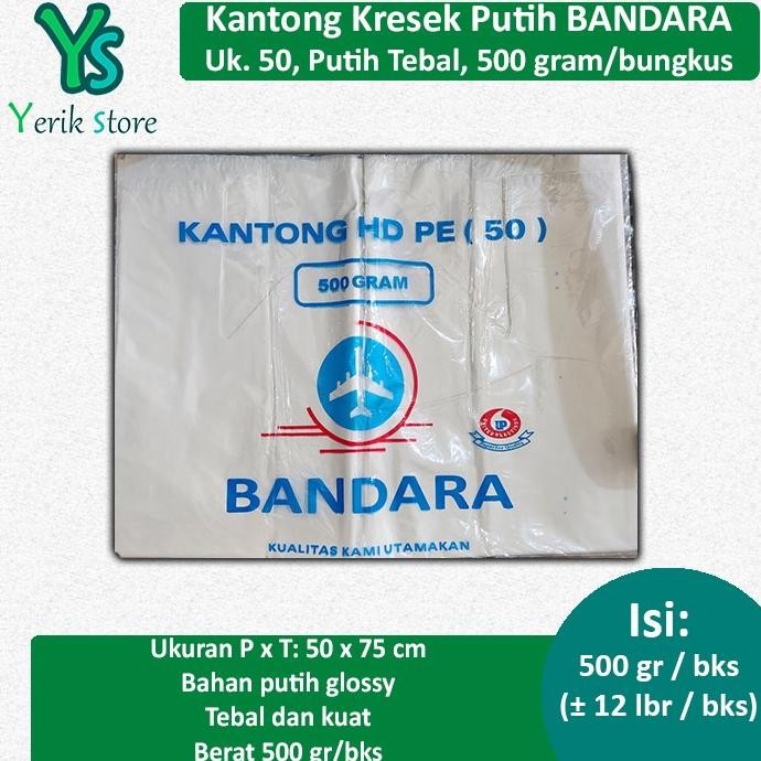

Kualitas terbaik] Kantong Plastik Kresek Putih Jumbo BANDARA Ukuran 50 ASOY JUMBO PUTIH