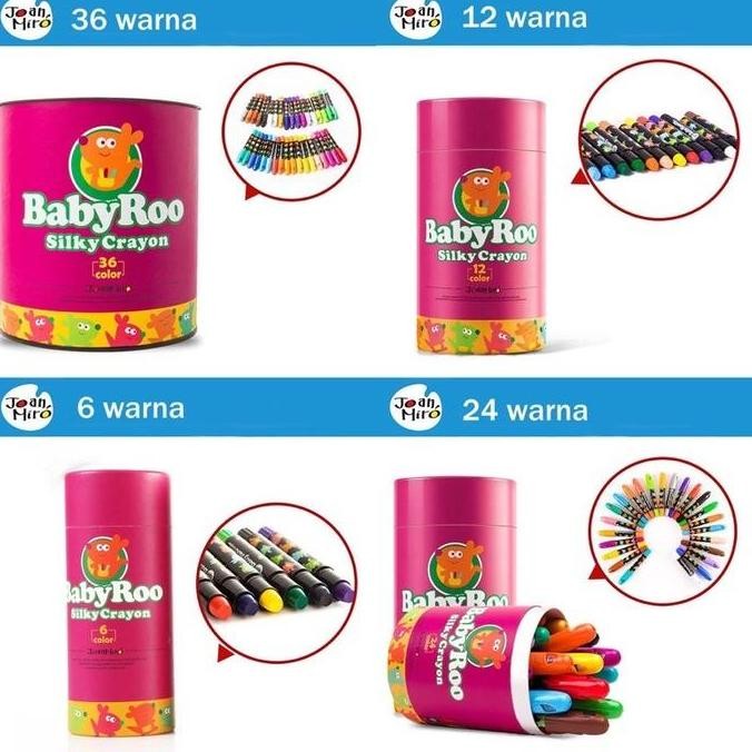 

JOAN MIRO BABYROO WASHABLE 6PCS 12PCS OR 24PCS SILKY CRAYON BABY ROO KRAYON AMAN BODY FACE PAINTING