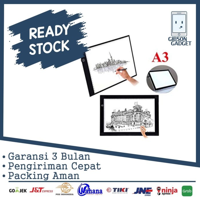

Drawing Tracing A3 Copy Board Papan Jiplak LED Light Pad Gambar Slim