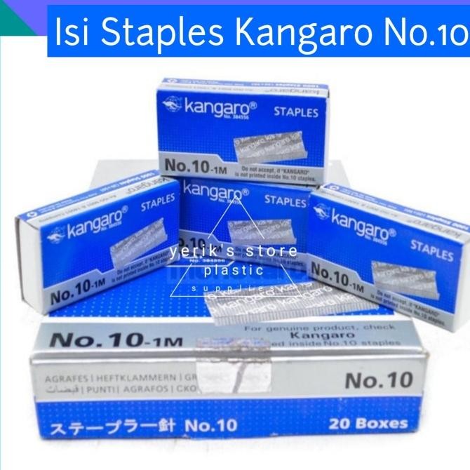 

Kualitas terbaik] Isi Staples Kangaro No.10/ Isi Staples Kertas Standard 1000 pcs/kotak