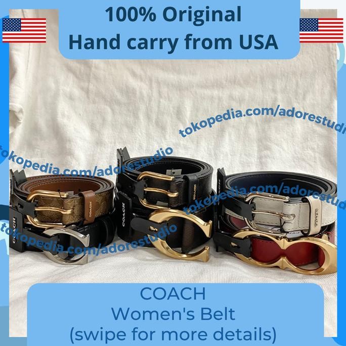 Promo Coach Classic Belt In Signature Canvas for Women 100% Original USA COD